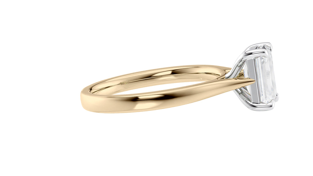 Emerald Cut Solitaire Diamond Engagement Ring