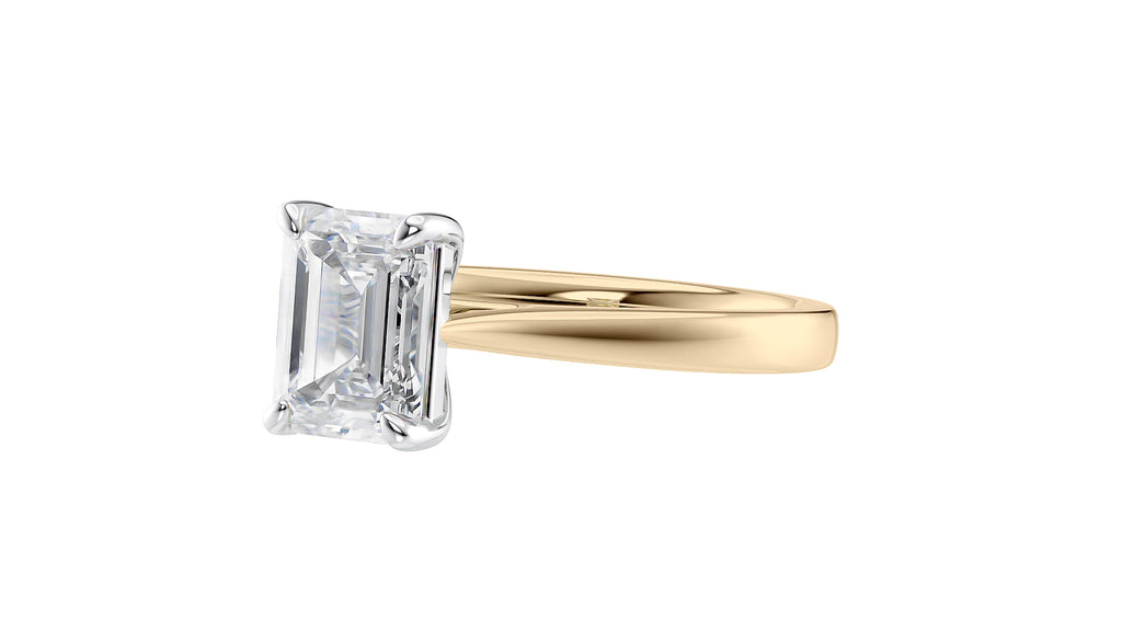 Emerald Cut Solitaire Diamond Engagement Ring