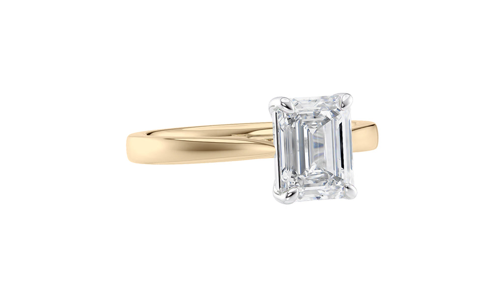 Emerald Cut Solitaire Diamond Engagement Ring