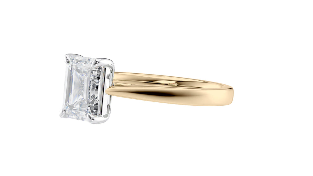 Emerald Cut Solitaire Diamond Engagement Ring