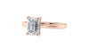 Emerald Cut Solitaire Diamond Engagement Ring