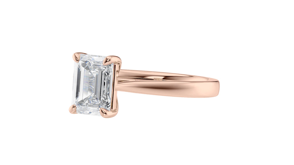Emerald Cut Solitaire Diamond Engagement Ring