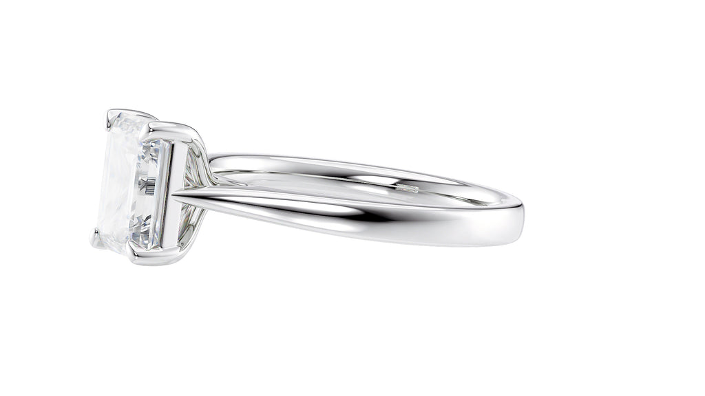 Emerald Cut Solitaire Diamond Engagement Ring