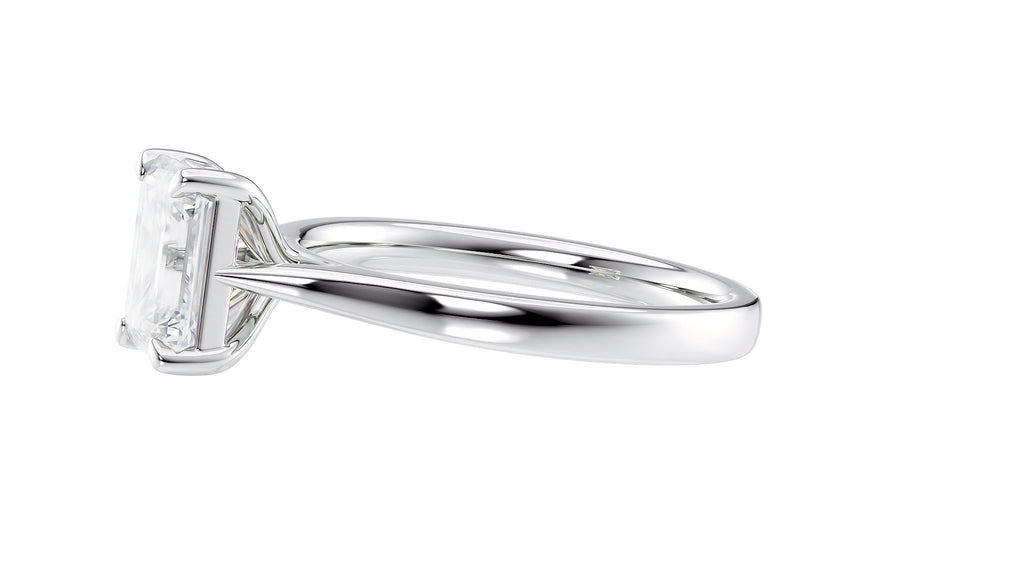 Emerald Cut Solitaire Diamond Engagement Ring