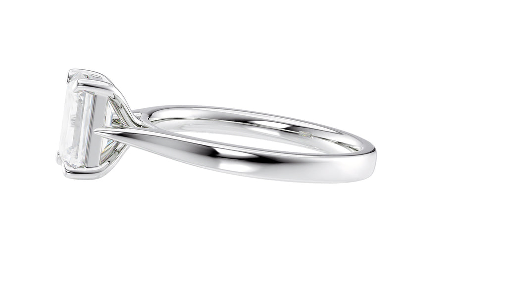Emerald Cut Solitaire Diamond Engagement Ring
