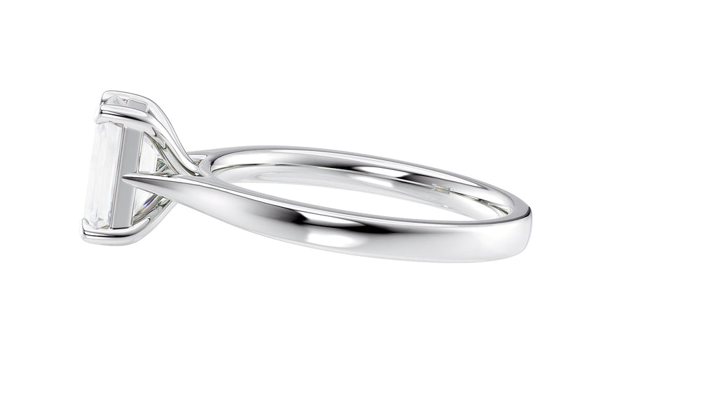 Emerald Cut Solitaire Diamond Engagement Ring