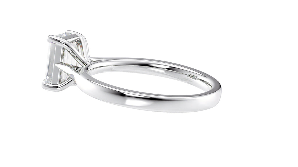 Emerald Cut Solitaire Diamond Engagement Ring