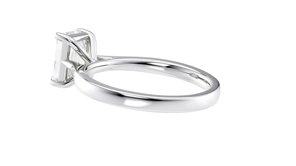 Emerald Cut Solitaire Diamond Engagement Ring