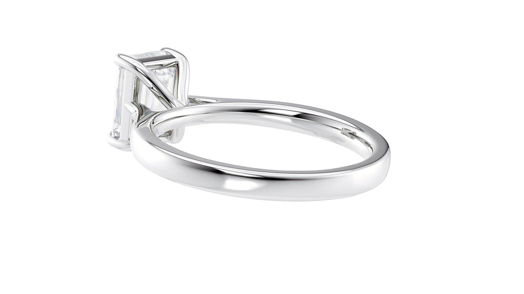 Emerald Cut Solitaire Diamond Engagement Ring