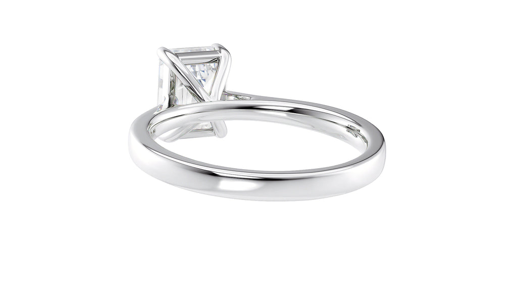 Emerald Cut Solitaire Diamond Engagement Ring