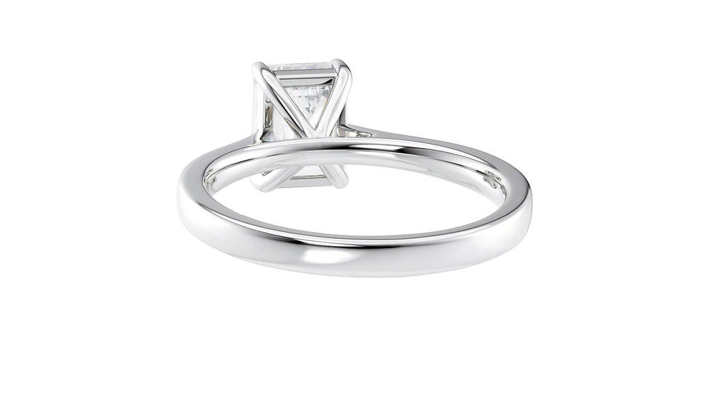 Emerald Cut Solitaire Diamond Engagement Ring