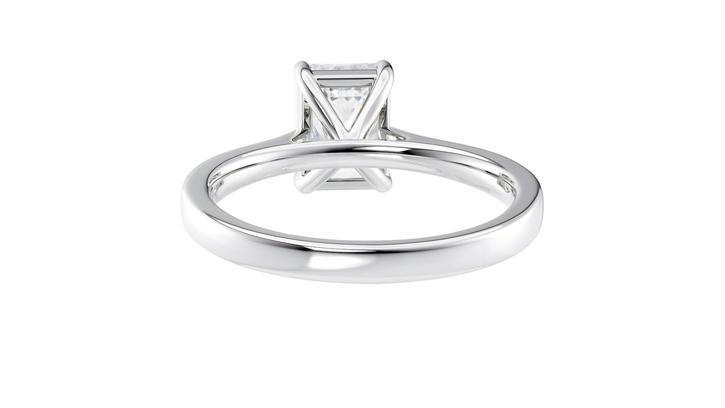 Emerald Cut Solitaire Diamond Engagement Ring