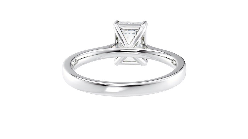 Emerald Cut Solitaire Diamond Engagement Ring