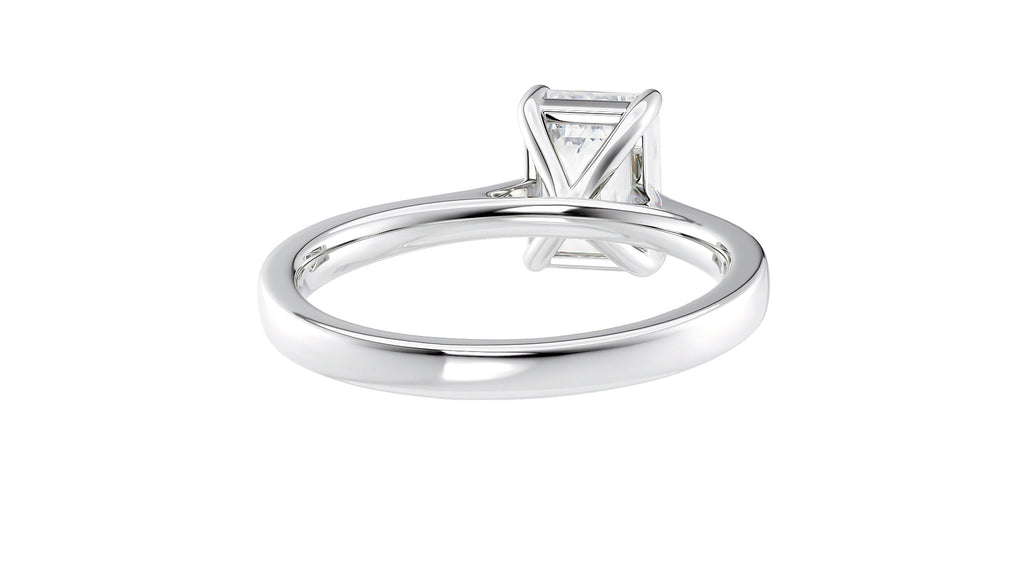 Emerald Cut Solitaire Diamond Engagement Ring