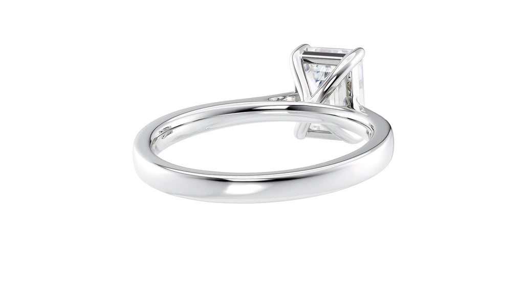 Emerald Cut Solitaire Diamond Engagement Ring