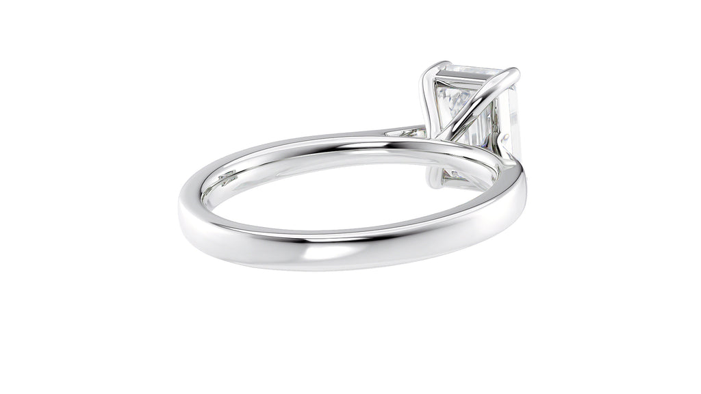 Emerald Cut Solitaire Diamond Engagement Ring