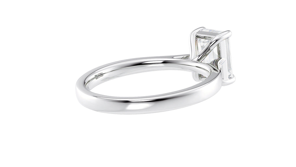 Emerald Cut Solitaire Diamond Engagement Ring