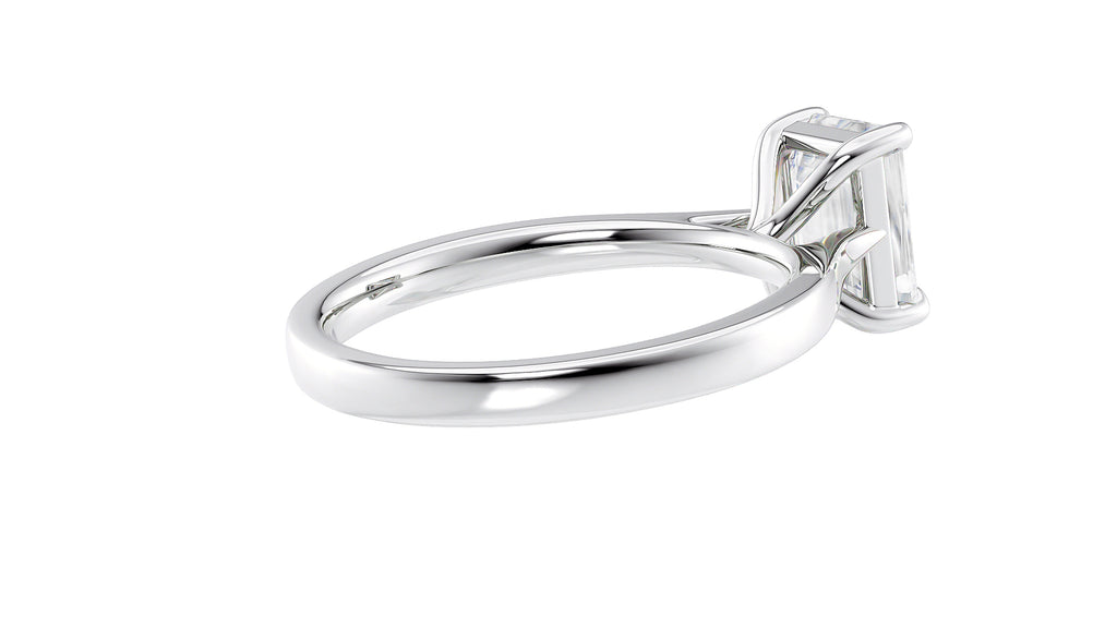 Emerald Cut Solitaire Diamond Engagement Ring
