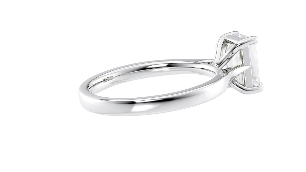 Emerald Cut Solitaire Diamond Engagement Ring