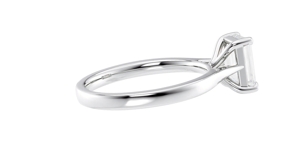 Emerald Cut Solitaire Diamond Engagement Ring
