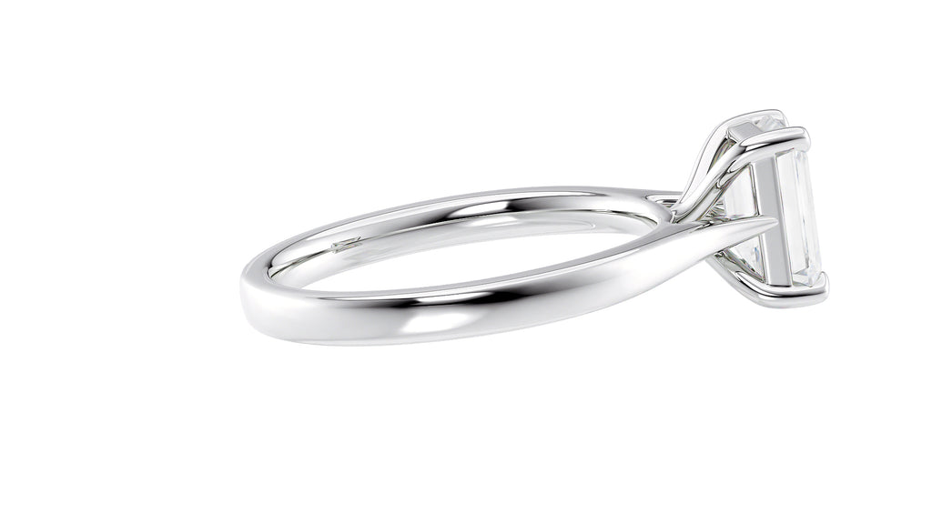 Emerald Cut Solitaire Diamond Engagement Ring