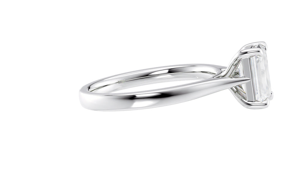 Emerald Cut Solitaire Diamond Engagement Ring