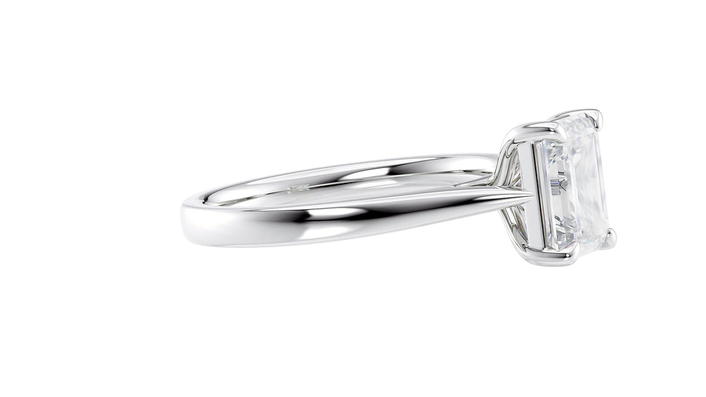 Emerald Cut Solitaire Diamond Engagement Ring