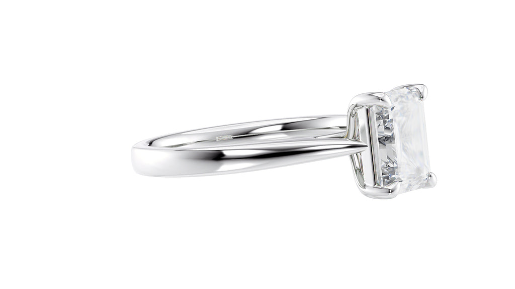 Emerald Cut Solitaire Diamond Engagement Ring