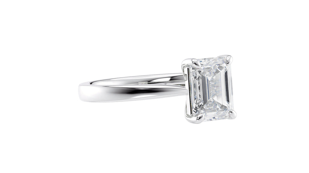 Emerald Cut Solitaire Diamond Engagement Ring