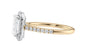 Emerald Cut Halo Classic Diamond Band Engagement Ring