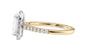 Emerald Cut Halo Classic Diamond Band Engagement Ring