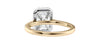 Emerald Cut Halo Classic Diamond Band Engagement Ring