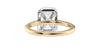 Emerald Cut Halo Classic Diamond Band Engagement Ring