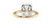 Emerald Cut Halo Classic Diamond Band Engagement Ring