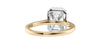 Emerald Cut Halo Classic Diamond Band Engagement Ring