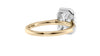 Emerald Cut Halo Classic Diamond Band Engagement Ring