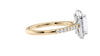 Emerald Cut Halo Classic Diamond Band Engagement Ring