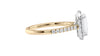 Emerald Cut Halo Classic Diamond Band Engagement Ring