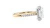 Emerald Cut Halo Classic Diamond Band Engagement Ring