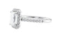 Emerald Cut Halo Classic Diamond Band Engagement Ring
