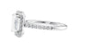 Emerald Cut Halo Classic Diamond Band Engagement Ring