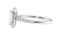 Emerald Cut Halo Classic Diamond Band Engagement Ring