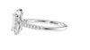 Emerald Cut Halo Classic Diamond Band Engagement Ring