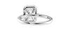 Emerald Cut Halo Classic Diamond Band Engagement Ring
