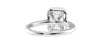 Emerald Cut Halo Classic Diamond Band Engagement Ring