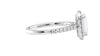 Emerald Cut Halo Classic Diamond Band Engagement Ring