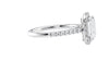 Emerald Cut Halo Classic Diamond Band Engagement Ring