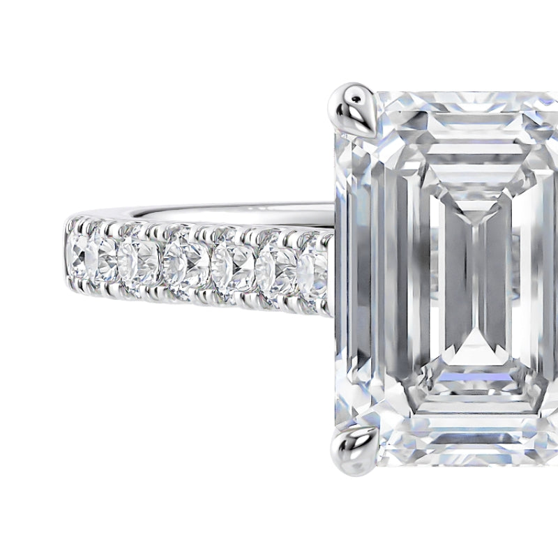 Engagement ring emerald cut diamond. McGuire Diamond