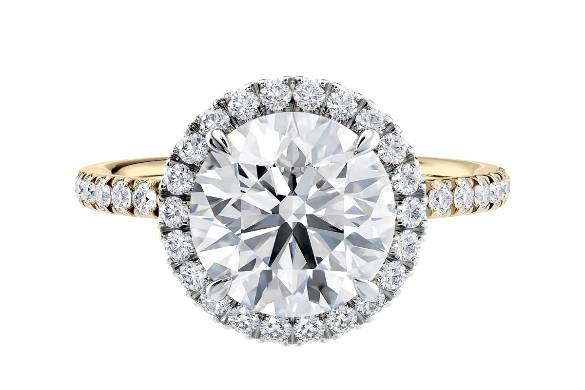 kalo diamond engagement ring yellow gold mcguire diamonds