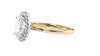 Oval Halo Plain Band Diamond Engagement Ring